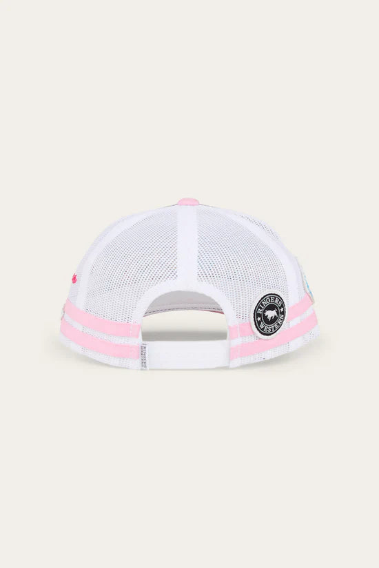 RINGERS WESTERN Cowgirl Kids Trucker Cap - Navy/Pastel Pink
