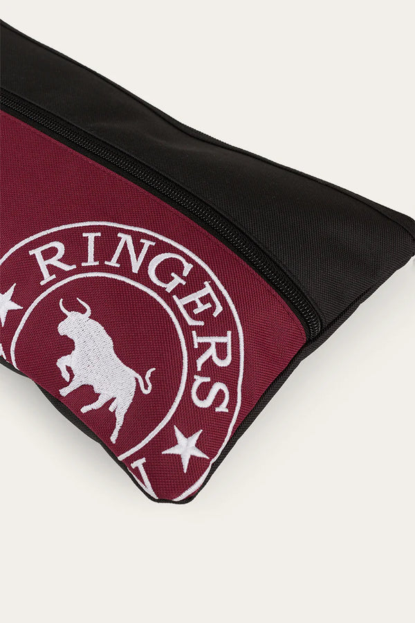 RINGERS WESTERN Spencer Pencil case- Black/Burgundy