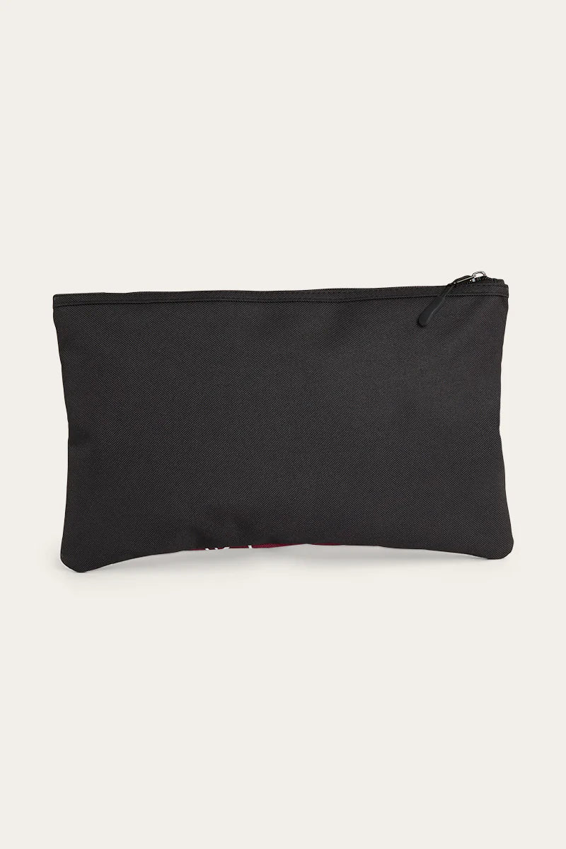 RINGERS WESTERN Spencer Pencil case- Black/Burgundy