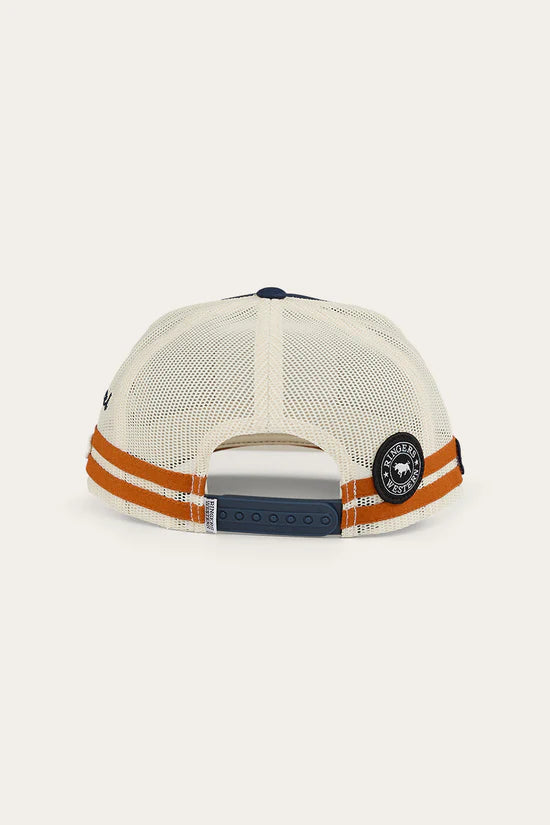RINGERS WESTERN Big Rig Trucker Cap - Navy / Burnet Orange