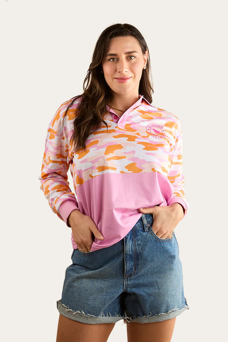 Ringers Western - Halls Creek Unisex Fishing Jersey Pink Camo (Copy)