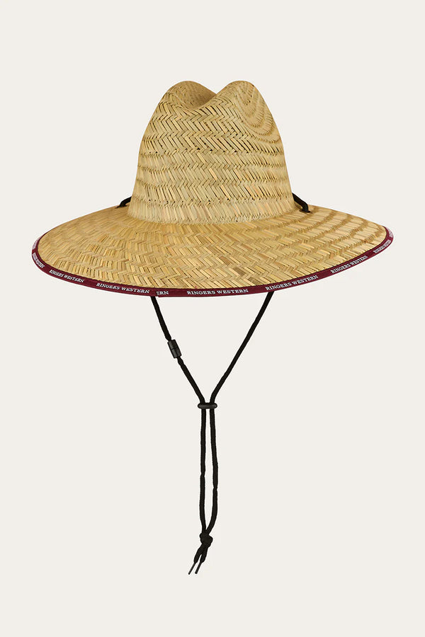 Ringers Western Paddy Straw Hat - Burgundy