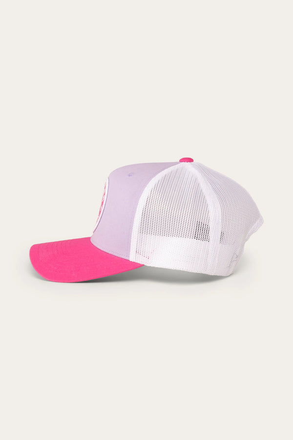 RINGERS WESTERN Signature Bull Kids Trucker Cap - Lilac/Candy