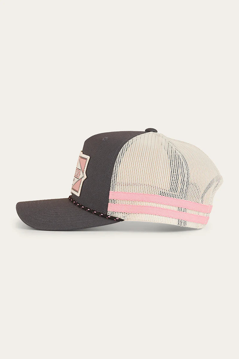 RINGERS WESTERN Hometown Trucker Cap - Charcoal/Rosey