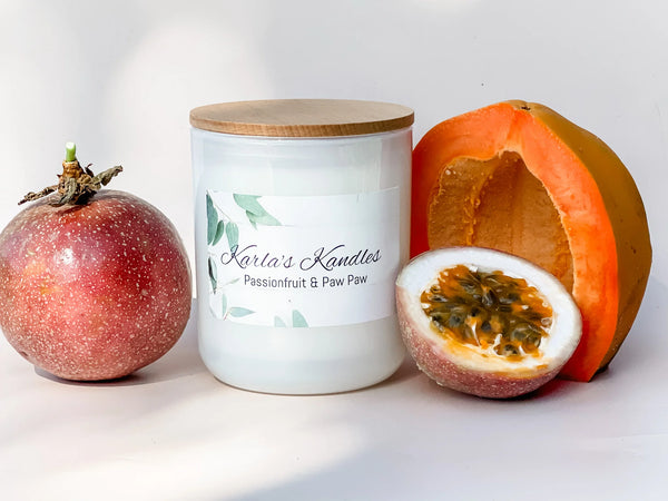 Karla's Kandles Passionfuit & Paw Paw SOY CANDLE