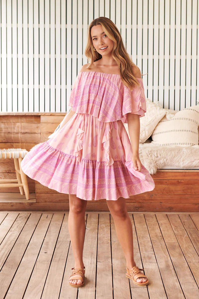 Ophilia Print Mini Georgie Dress - Jaase