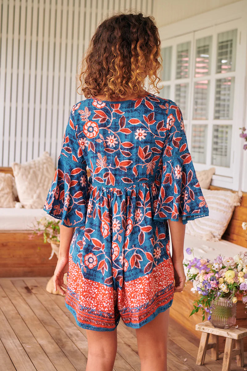 Halcyon Print Tatum Playsuit - Jaase