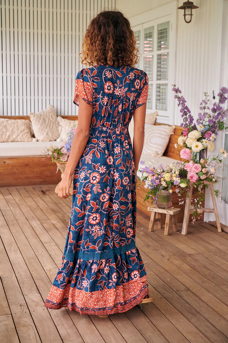 Halcyon Print Tabitha Maxi Dress - Jaase