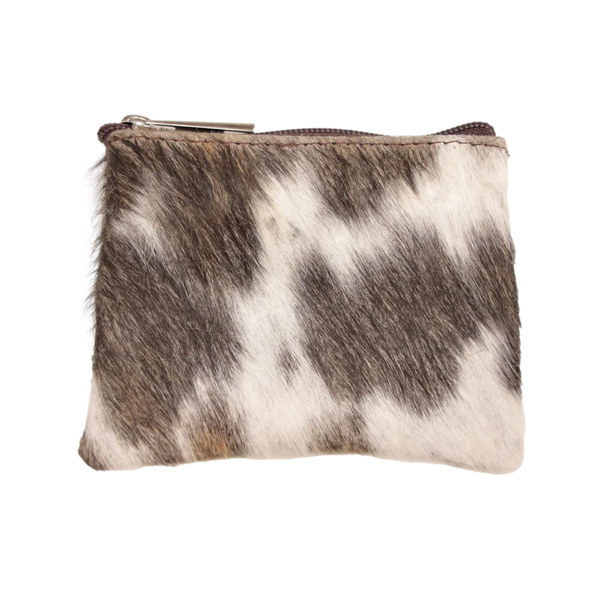 COUNTRY ALLURE Cowhide Coin Purse Large - Dark Brown /029