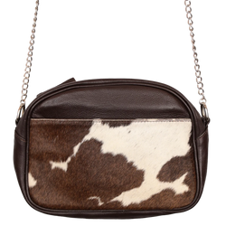 COUNTRY ALLURE Stella Cowhide Leather Handbag -Dark Brown/ 001