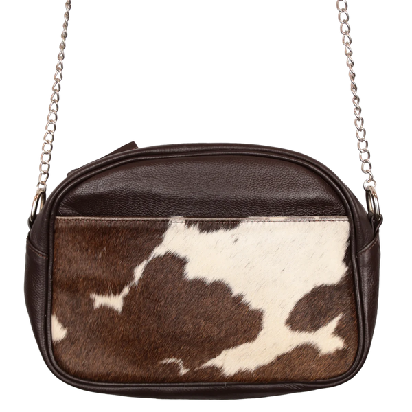 COUNTRY ALLURE Stella Cowhide Leather Handbag -Dark Brown/ 001