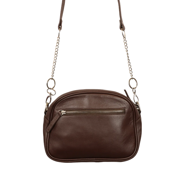 COUNTRY ALLURE Stella Cowhide Leather Handbag -Dark Brown/ 001