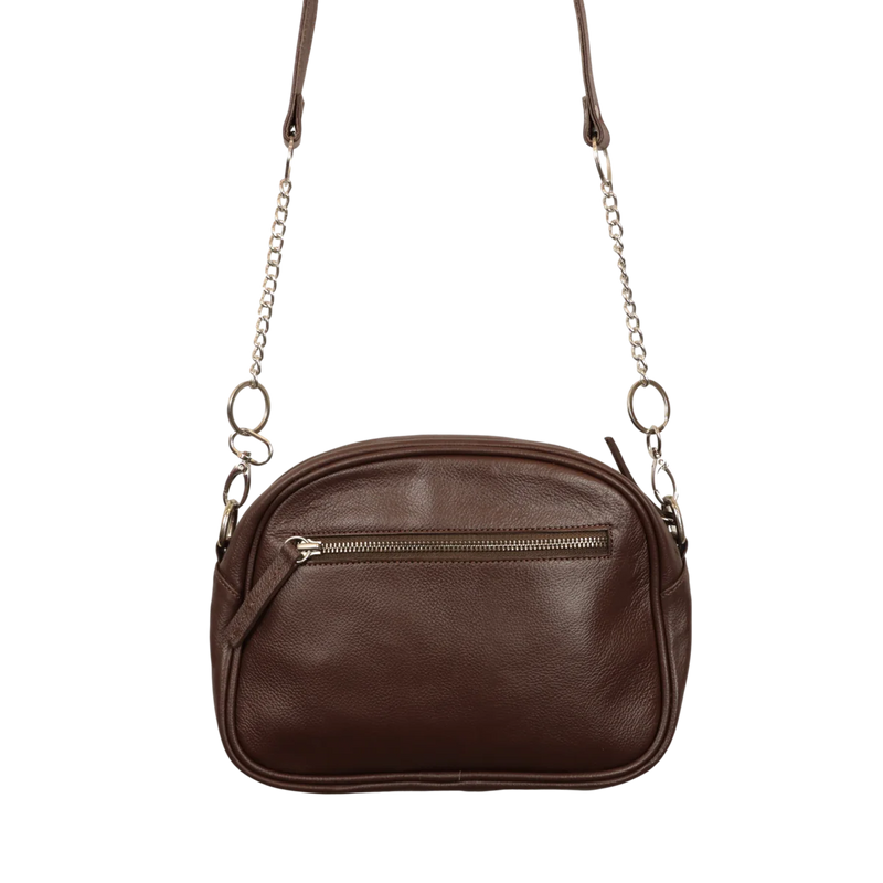 COUNTRY ALLURE Stella Cowhide Leather Handbag -Dark Brown/ 001