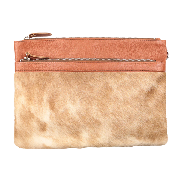 COUNTRY ALLURE India Cowhide Leather Handbag -  Tan/ 054