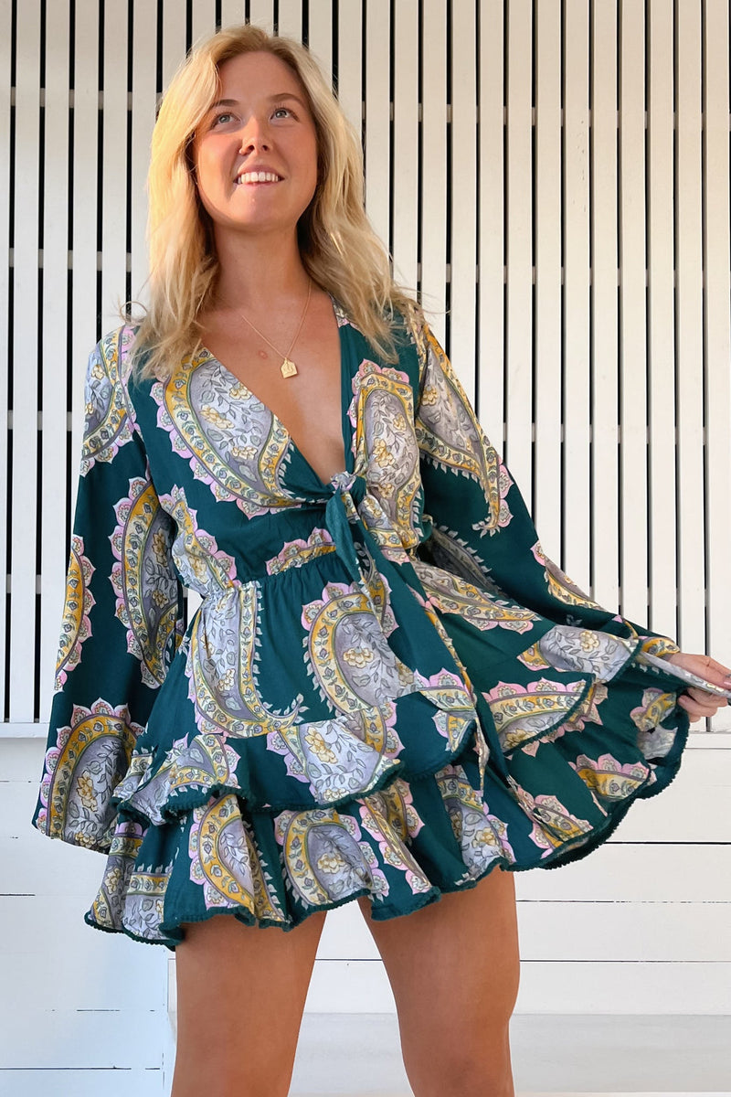 Mahala Print Florin Mini Dress -Jaase