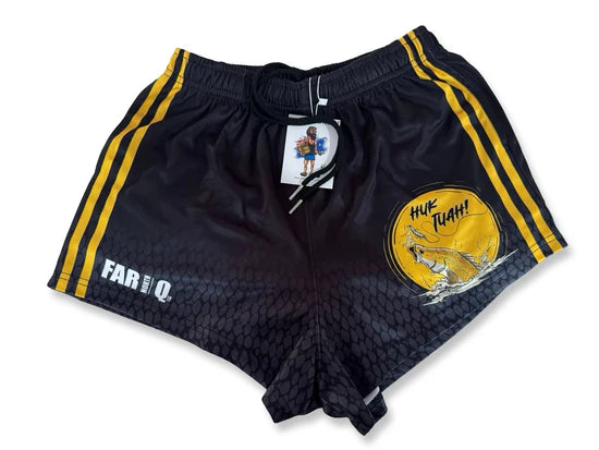 FARQ "Huk Tuah Barra"- Footy Shorts (With Pockets)