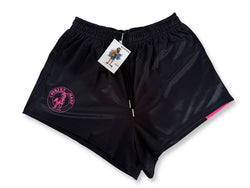 AFS "Plain Pink and Black" - Footy Shorts (With Pockets)