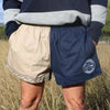 PCA Cotton Drill Rugger Shorts - Tan/Navy