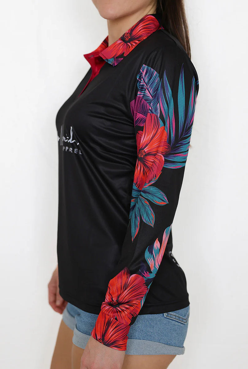 Up North Apparel - KIDS  ISLAND FLOWER POLO JERSEY