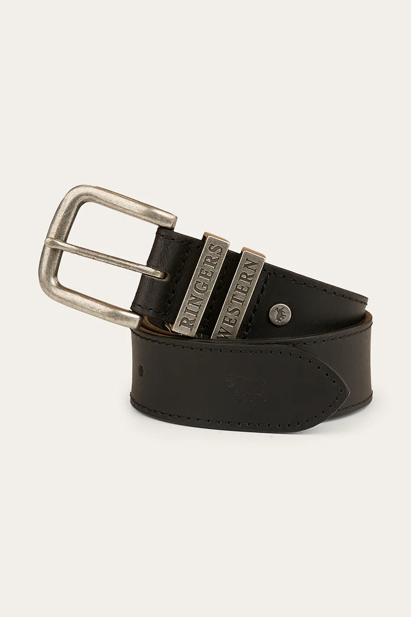 Ringers Western Kids James Belt Black/ Silver