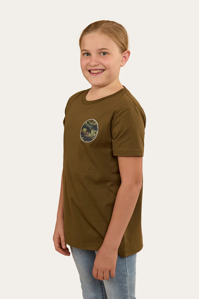 RINGERS WESTERN Signature Bull Kids Classic T-Shirt - Military Green / Camo