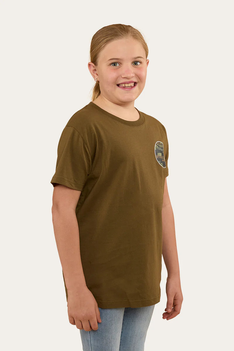 RINGERS WESTERN Signature Bull Kids Classic T-Shirt - Military Green / Camo