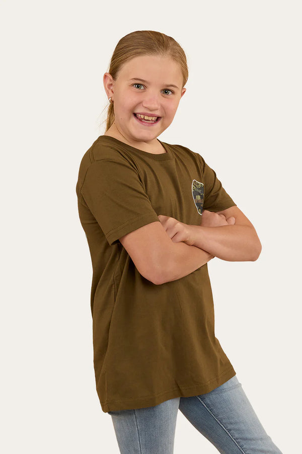 RINGERS WESTERN Signature Bull Kids Classic T-Shirt - Military Green / Camo
