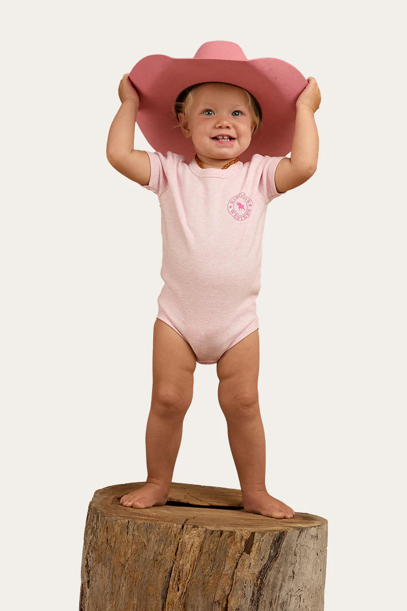 RINGERS WESTERN Ringers Babies Short Sleeve Romper - Pastel Pink