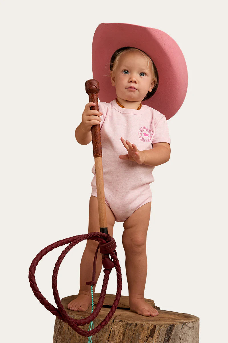 RINGERS WESTERN Ringers Babies Short Sleeve Romper - Pastel Pink
