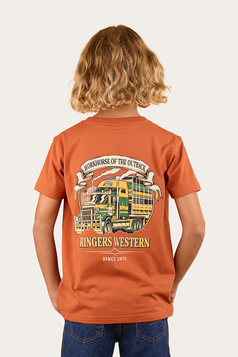 RINGERS WESTERN Workhorse Kids Classic Fit T-Shirt - Rust