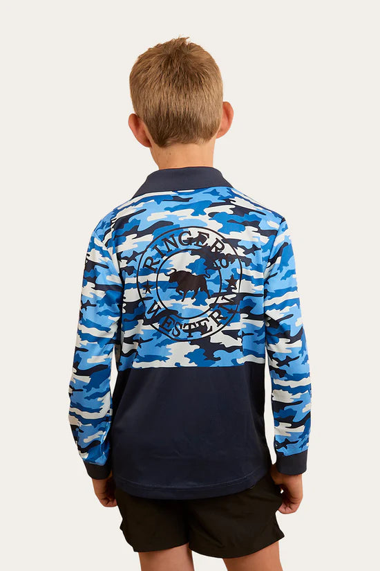 Ringers Western Halls Creek Kids Fishing Jersey - Blue Camo (Copy)