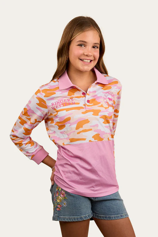 Ringers Western Halls Creek Kids Fishing Jersey - Pink Camo (Copy)
