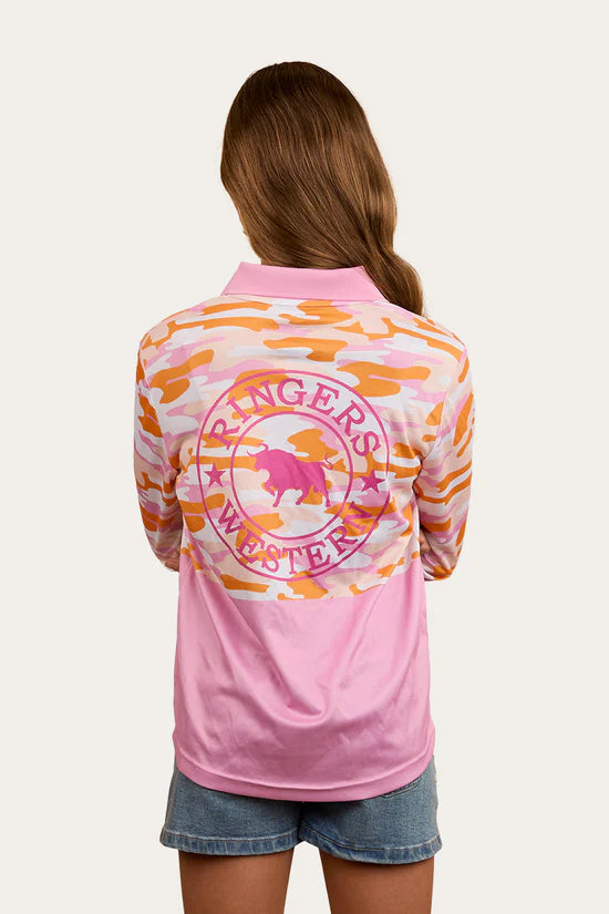 Ringers Western Halls Creek Kids Fishing Jersey - Pink Camo (Copy)