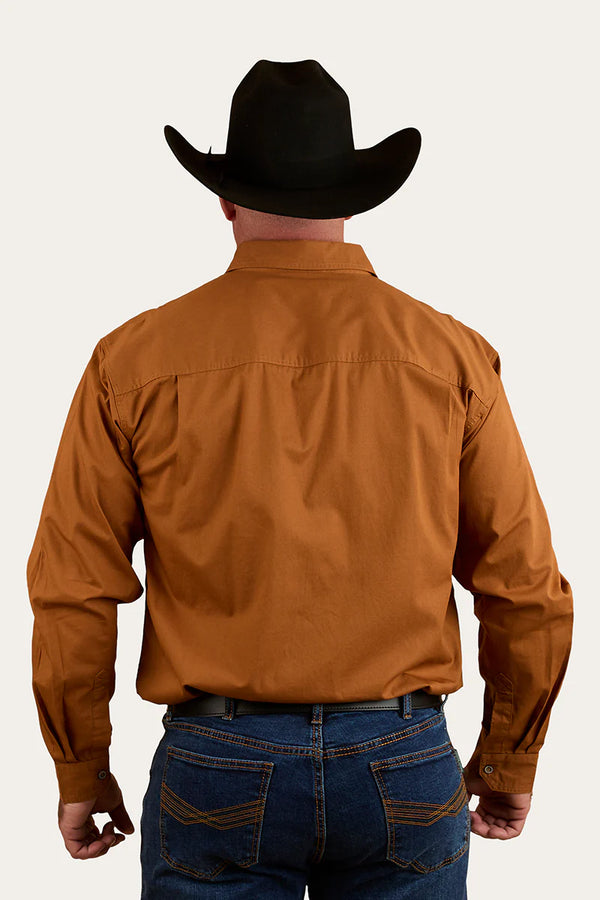 Ringers Western Men's Full Button Work Shirt - Tobacco