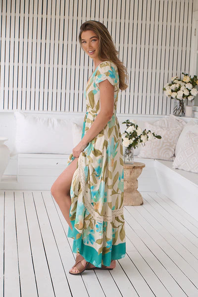 Himalayan Poppy Print Carmen Maxi - Jaase