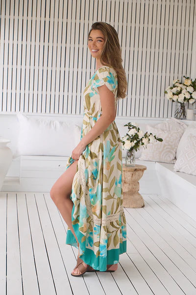 Himalayan Poppy Print Carmen Maxi - Jaase