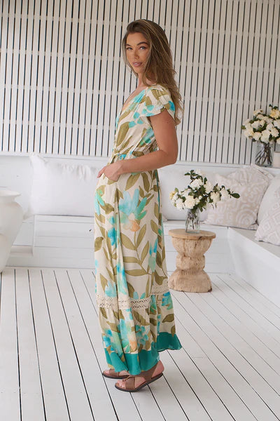 Himalayan Poppy Print Carmen Maxi - Jaase