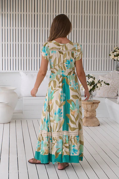 Himalayan Poppy Print Carmen Maxi - Jaase