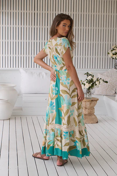 Himalayan Poppy Print Carmen Maxi - Jaase