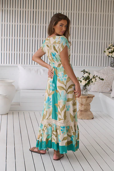 Himalayan Poppy Print Carmen Maxi - Jaase