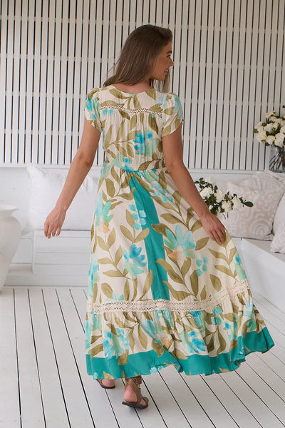 Himalayan Poppy Print Carmen Maxi - Jaase