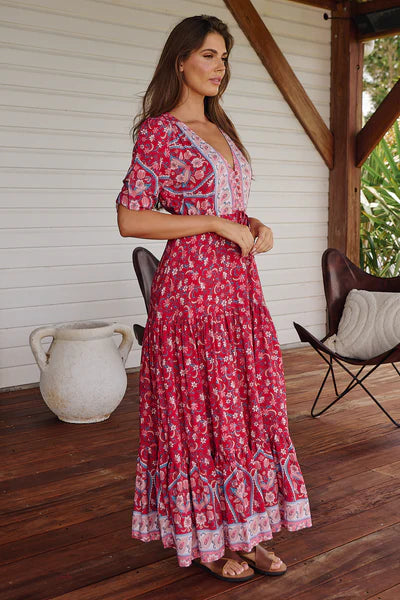 Ruby Rouge Print Tessa Maxi - Jaase