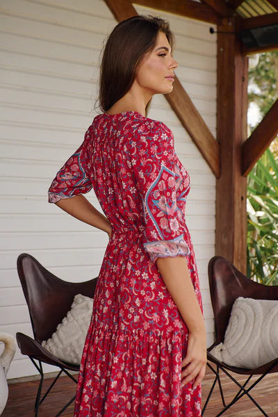 Ruby Rouge Print Tessa Maxi - Jaase