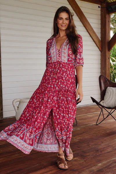 Ruby Rouge Print Tessa Maxi - Jaase