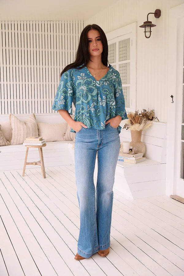 Serenade Print Gabriella Top - JAASE