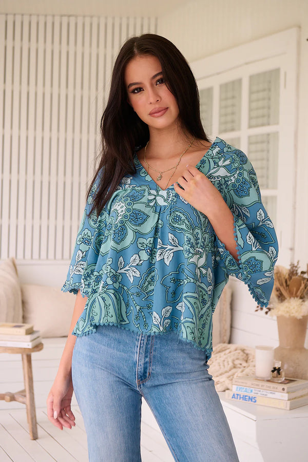 Serenade Print Gabriella Top - JAASE