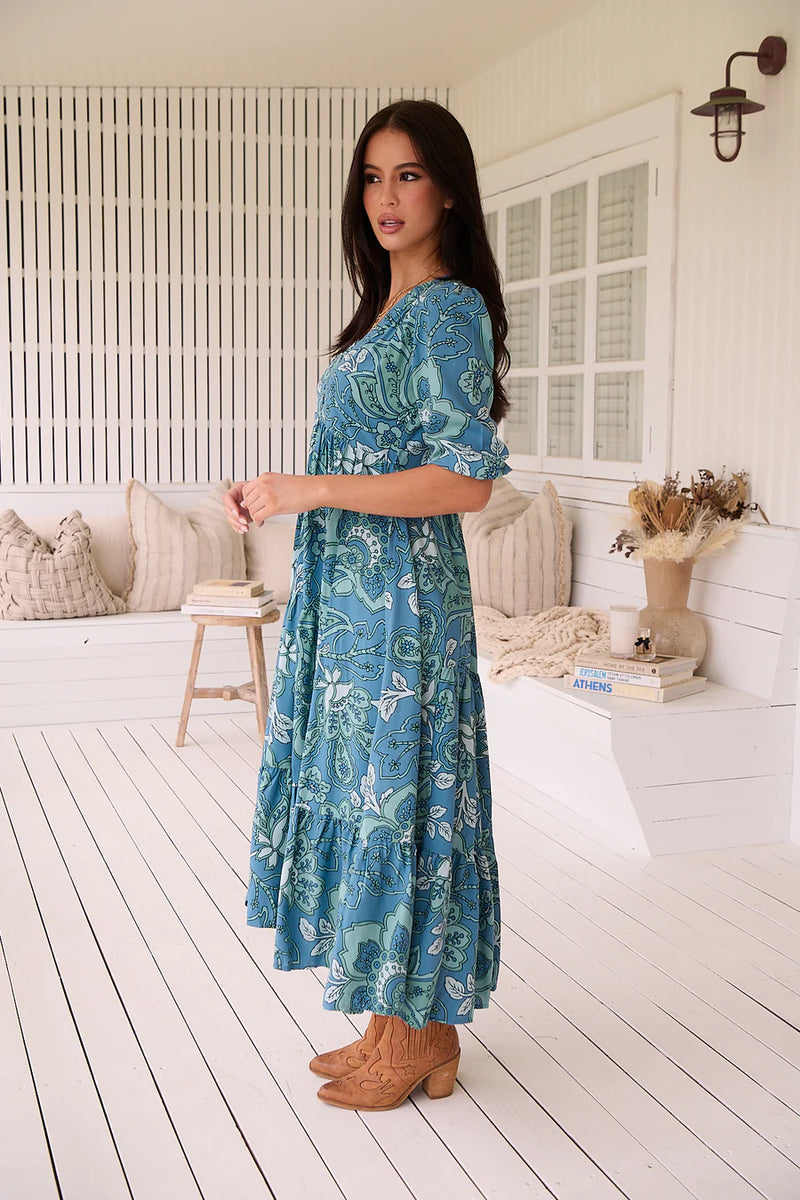 Serenade Print Eve Midi Dress - JAASE