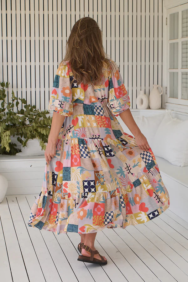 Daisy Print Jayde Maxi Dress - Jaase