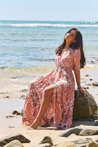 Tahitian Print Tessa Maxi - JAASE