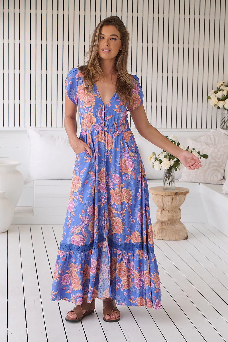 Glastonbury Print Carmen Maxi - Jaase